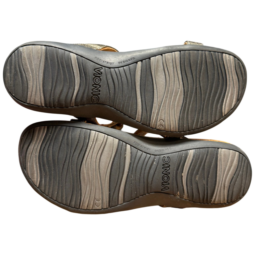 VIONIC Viviana Women's 8 Orthotic Jeweled Metallic Bronze Sandal Comfort Shoe - Picture 14 of 14